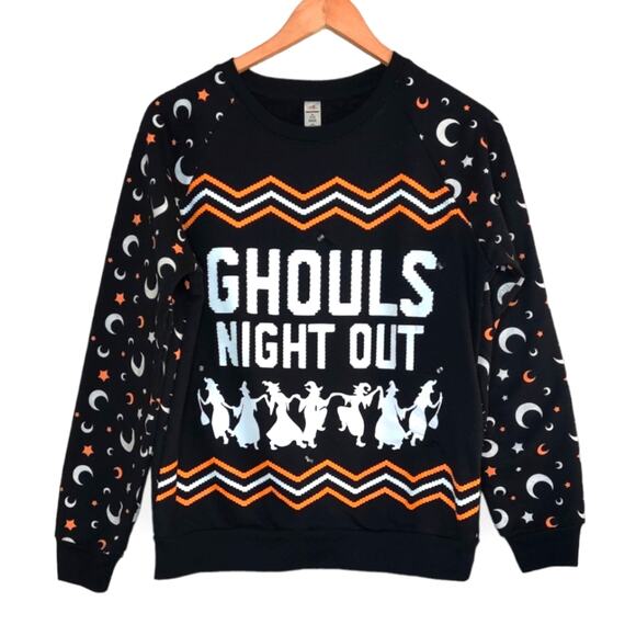 Celebrate It Sweaters - Ghouls Night Out Halloween Witch Party Black Sweater Hocus Pocus